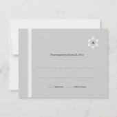 Herringbone Star Bar Mitzvah RSVP Karte (Rückseite)