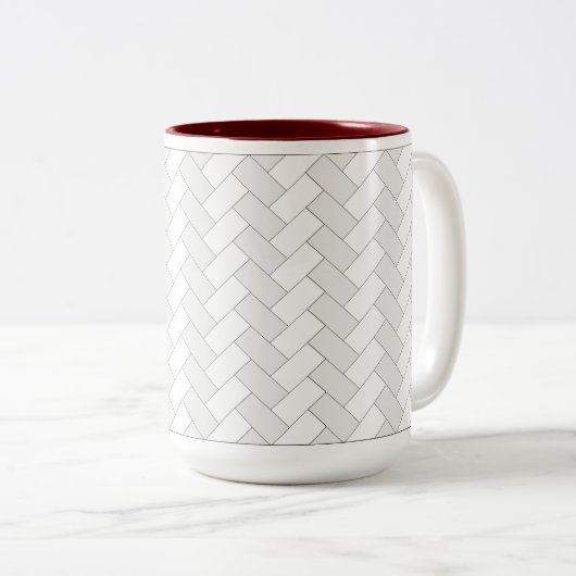 Herringbone-Tasse Zweifarbige Tasse (VorderseiteRechts)