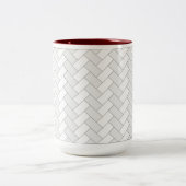 Herringbone-Tasse Zweifarbige Tasse (Mittel)