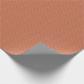 Herringbone Terracotta Brown Pattern Geschenkpapier (Ecke)
