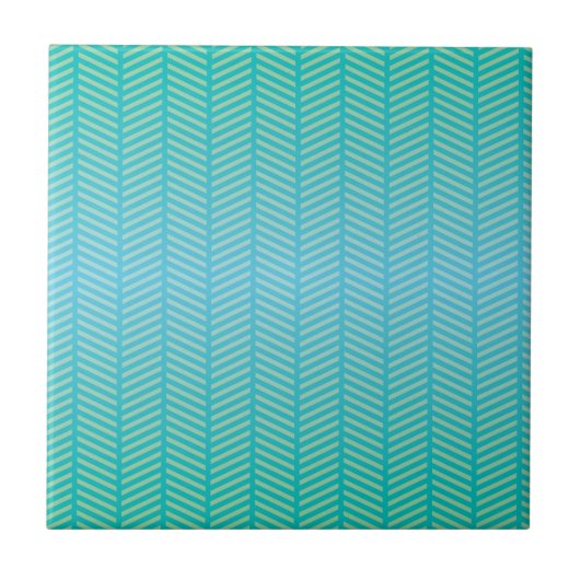 Herringbone Turquoise Blue Fliese (Vorderseite)