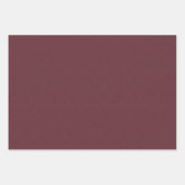 Herringbone tweed effect burgundy green natural geschenkpapier set (Vorderseite 3)