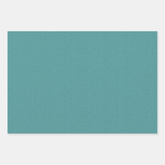 Herringbone tweed-Effekt einfach Spaß aquamarin Geschenkpapier Set (Vorderseite 2)