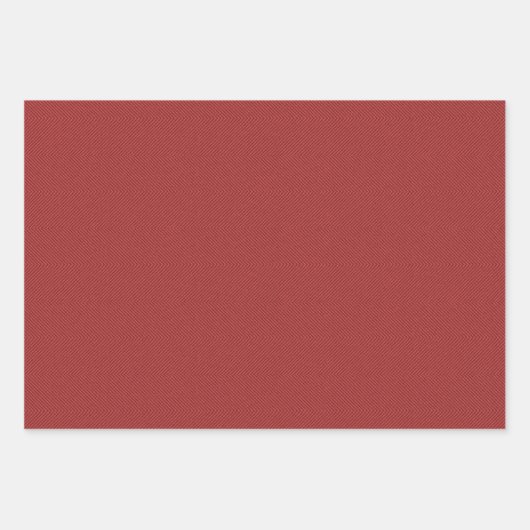 Herringbone tweed Effekt klassische rote Weihnacht Geschenkpapier Set (Vorderseite 2)