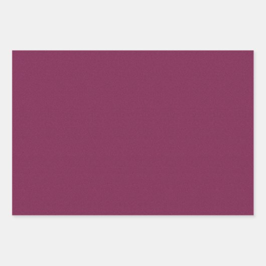 Herringbone-Tweed-Effekt Maulbeere Weihnachten Geschenkpapier Set (Vorderseite 3)