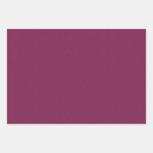 Herringbone-Tweed-Effekt Maulbeere Weihnachten Geschenkpapier Set (Vorderseite 2)