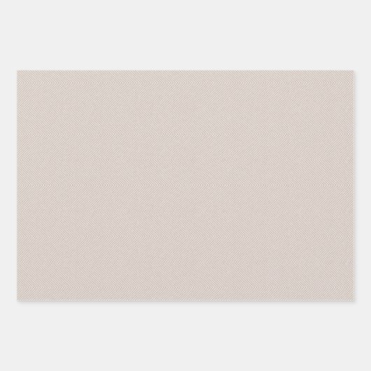 Herringbone-Tweet-Effekt neutraler Beige-Urlaub Geschenkpapier Set (Vorderseite 2)