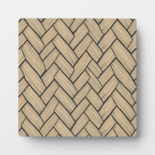 Herringbone Wood Parquet Pattern Fotoplatte (Vorderseite)