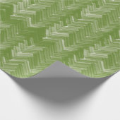 Herringbone-Zickzack Muster für Waldgrün Geschenkpapier (Ecke)