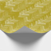 Herringbone Zickzack Muster Vintag Gold Geschenkpapier (Ecke)