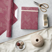 Herringbone Zickzack Pattern Luxurious Red