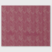 Herringbone Zickzack Pattern Luxurious Red Geschenkpapier (Flach)
