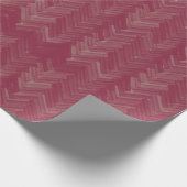 Herringbone Zickzack Pattern Luxurious Red Geschenkpapier (Ecke)