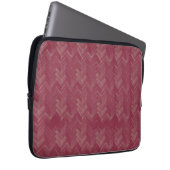 Herringbone Zickzack Pattern Luxurious Red Laptopschutzhülle (Vorne Rechts)
