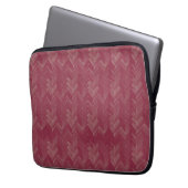 Herringbone Zickzack Pattern Luxurious Red Laptopschutzhülle (Vorderseite Links)