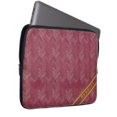 Herringbone Zickzack Pattern Luxury Red Personal Laptopschutzhülle (Vorne Rechts)