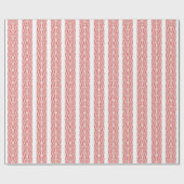 Herringbone Zickzack Strip Red Geschenkpapier (Flach)
