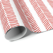 Herringbone Zickzack Strip Red Geschenkpapier (Rolleneckpunkt)