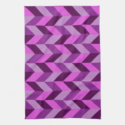 Herringknochenmuster lila geschirrtuch (Vertikal)