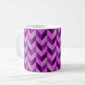 Herringknochenmuster lila kaffeetasse (Vorderseite Links)