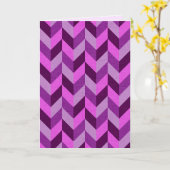 Herringknochenmuster lila karte (Gelbe Blume)