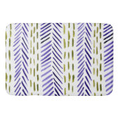 Herringknochenmuster von Boho in lila und grün Badematte (Vorderseite)