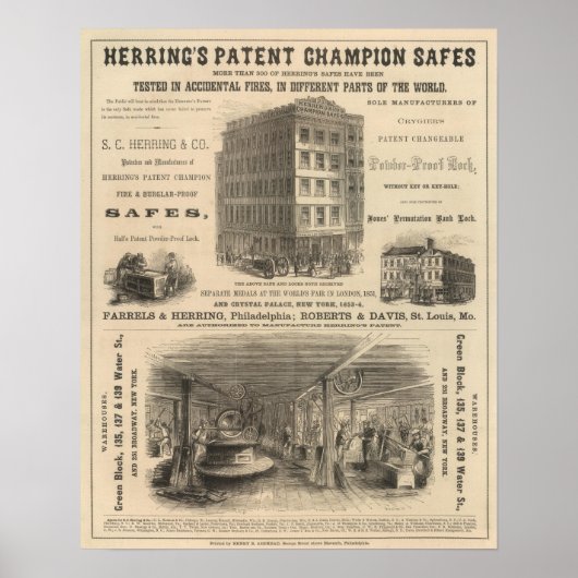 Herring's Patent Champion Safes Poster (Vorne)