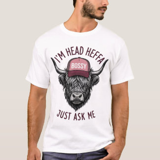 Herrische Highland-Kuh Kopf Heffa Vintage T-Shirt_ T-Shirt