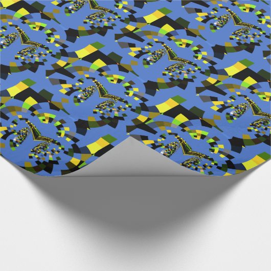 Herrlich Blau phantastische schöne Farben Geschenkpapier (Ecke)