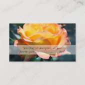 Herrlich gelbe Rosenrose Blume im grünen Hintergru Visitenkarte (Rückseite)