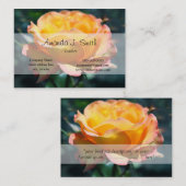 Herrlich gelbe Rosenrose Blume im grünen Hintergru Visitenkarte (Vorne/Hinten)