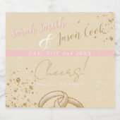 Herrlich - Gold Pink Schaumweinetikett (Einzelnes Label)