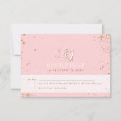 Herrlich - Gold Pink UAWG 2 RSVP Karte (Vorderseite)