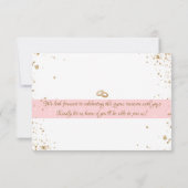 Herrlich - Gold Pink UAWG 3 RSVP Karte (Rückseite)