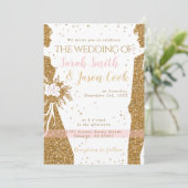 Herrlich - Goldrosa EINLADUNG 1 (Stehend Vorderseite)