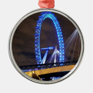 Herrlich! Millennium Wheel London Silbernes Ornament