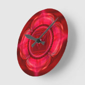 Herrlich Ruby Red Mandala Clock! Runde Wanduhr (Winkel)