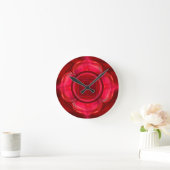 Herrlich Ruby Red Mandala Clock! Runde Wanduhr (Zuhause)