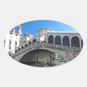 Herrlich! Ultimate Venice, Rialto, Grand Canal Ovaler Aufkleber