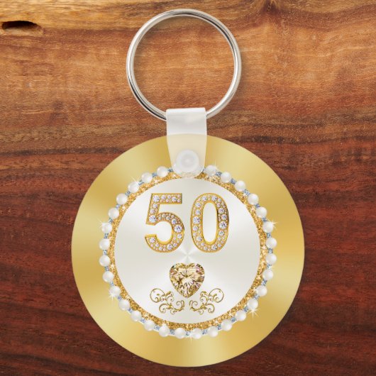 Herrliche, 50 Jahre Jubiläumsfavors CHEAP, Golden Schlüsselanhänger (Rückseite)