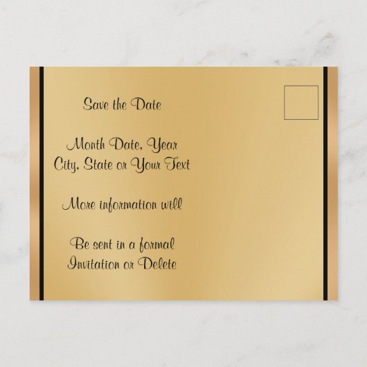 Herrliche 50-jährige Jubiläumskarten Save the Date Ankündigungspostkarte (Rückseite)