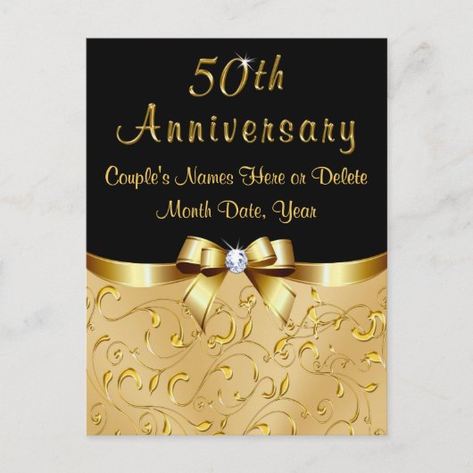 Herrliche 50-jährige Jubiläumskarten Save the Date Ankündigungspostkarte (Vorderseite)