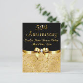 Herrliche 50-jährige Jubiläumskarten Save the Date Ankündigungspostkarte (Stehend Vorderseite)