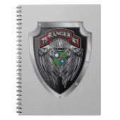Herrliche 75. Ranger Regimental Scroll Notizblock (Vorderseite)