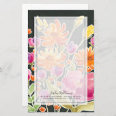 Herrliche Ansammlung - Rosa und orange Blume Briefpapier (Vorne/Hinten)