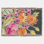 Herrliche Ansammlung - Rosa und orange Blume Decke (Vorderseite)