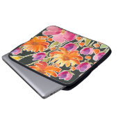 Herrliche Ansammlung - Rosa und orange Blume Laptopschutzhülle (Vorne Knopf)