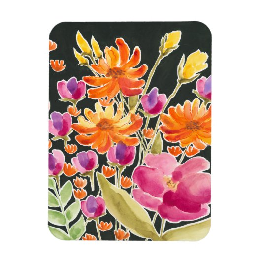 Herrliche Ansammlung - Rosa und orange Blume Magnet (Vertikal)