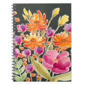Herrliche Ansammlung - Rosa und orange Blume Notizblock (Vorderseite)