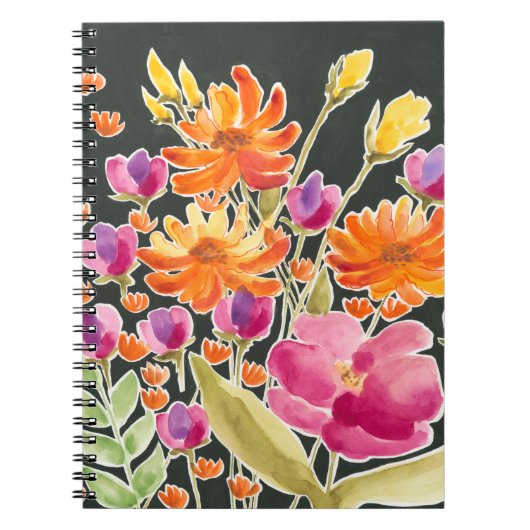 Herrliche Ansammlung - Rosa und orange Blume Notizblock (Vorderseite)
